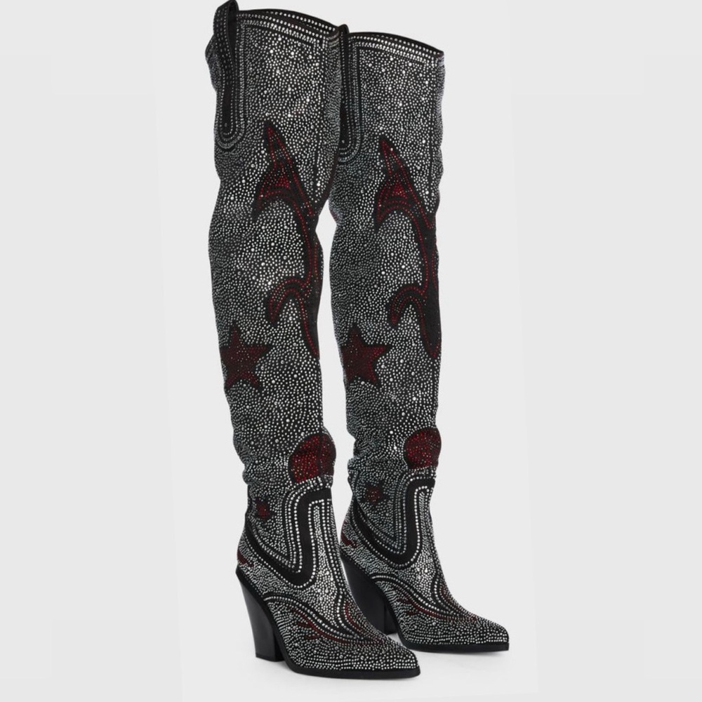 Azalea Wang Jolee Rhinestone Boots